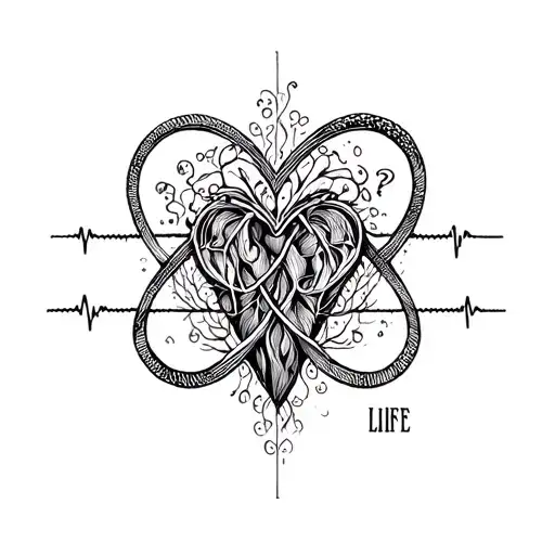 infinity, heartbeat, question, karma, life, one sided love tattoo design idea