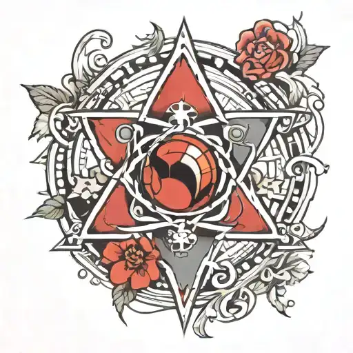 atom tattoo design idea