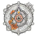 atom tattoo design idea