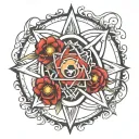 atom tattoo design idea