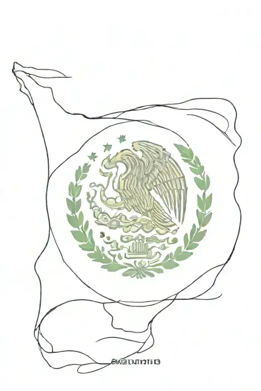 mexico flag tattoo design idea