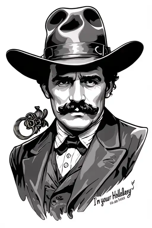Doc Holliday I'm your huckleberry tattoo design idea