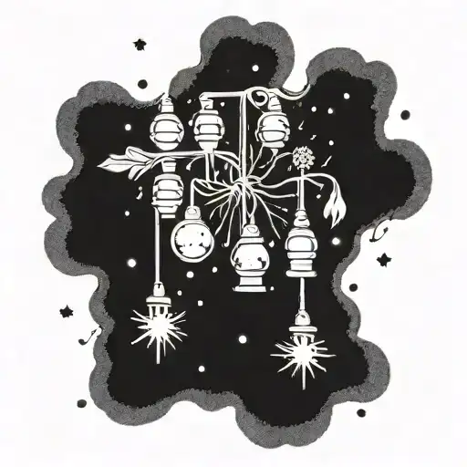 A tattoo of the iconic Christmas lights communication from Stranger Things spelling out 'Lilyanna' in a creative way tattoo design idea