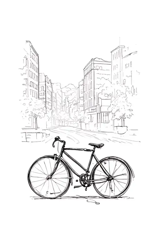 bicycle outdoors tattoo design idea