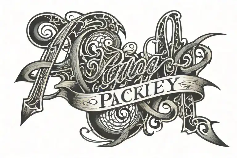 Thomas "Papa" Mackey in cursive writing tattoo design idea