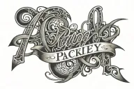 Thomas "Papa" Mackey in cursive writing tattoo design idea