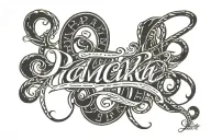 Thomas "Papa" Mackey in cursive writing tattoo design idea