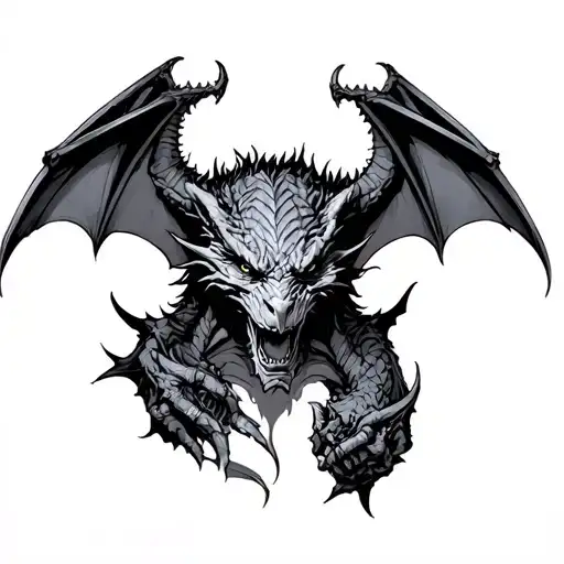 Gothic Gargoyle tattoo design idea