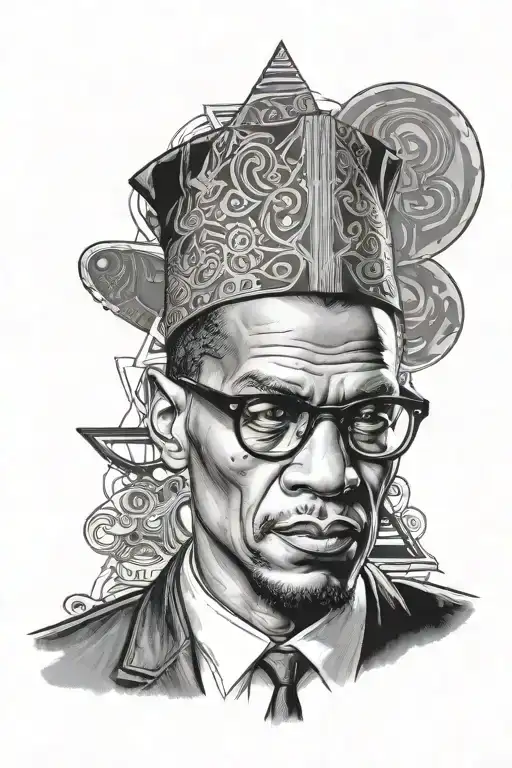 Malcolm x tattoo design idea