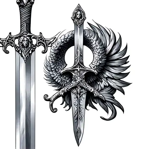 Sword Of St Michael tattoo design idea