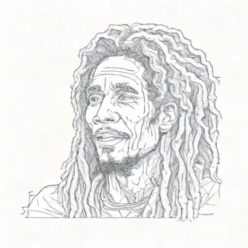 bob marley tattoo design idea