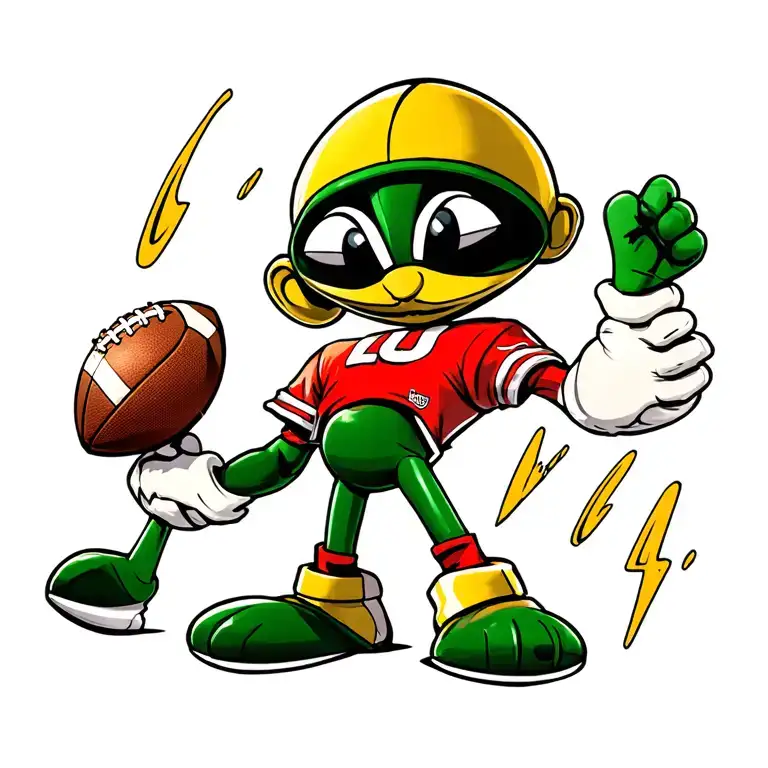 Marvin the martian loony toons and the raiders football tattoo design idea