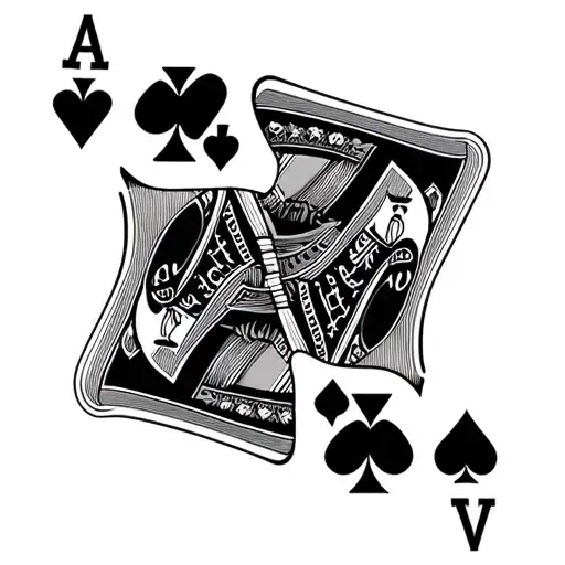 Black Jack poker ace+king tattoo design idea