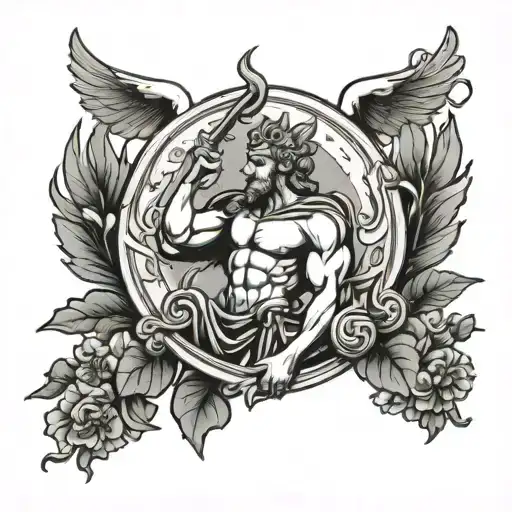 greek gods Olympus tattoo design idea