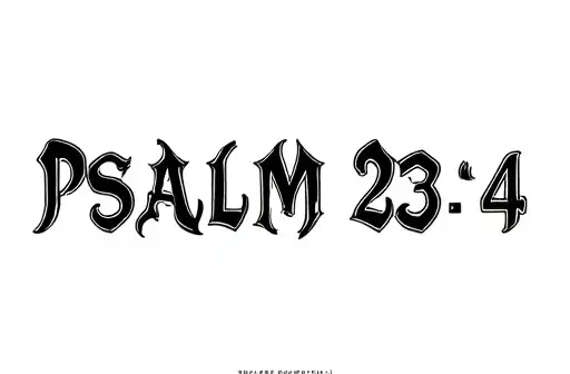 "Psalms 23:4" tattoo design idea