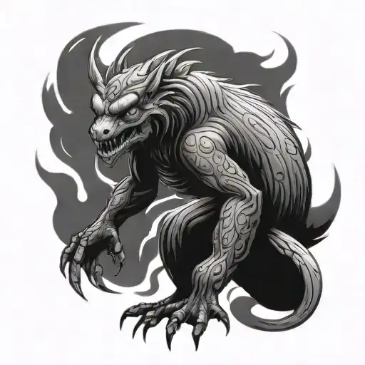 Cryptid tattoo design idea