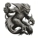 Cryptid tattoo design idea