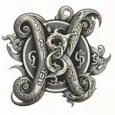 666 number tattoo design idea