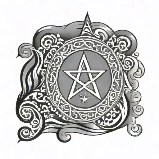 morocco flag tattoo design idea