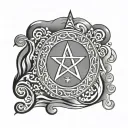 morocco flag tattoo design idea