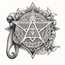 morocco flag tattoo design idea