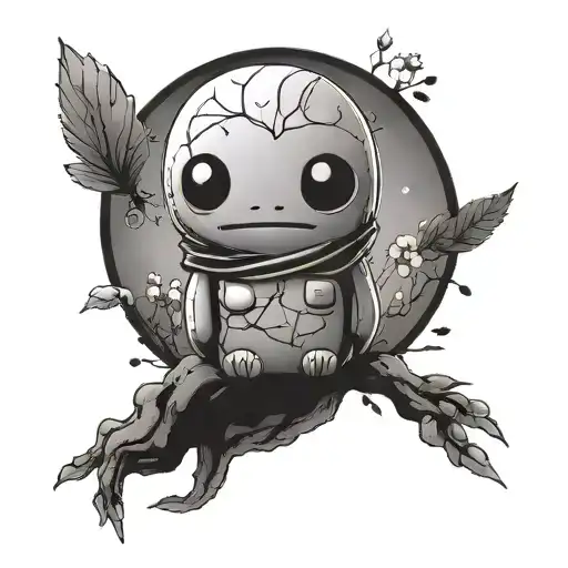 Studio ghibli kodama tattoo design idea