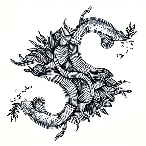 Gemini and Aquarius tattoo design idea