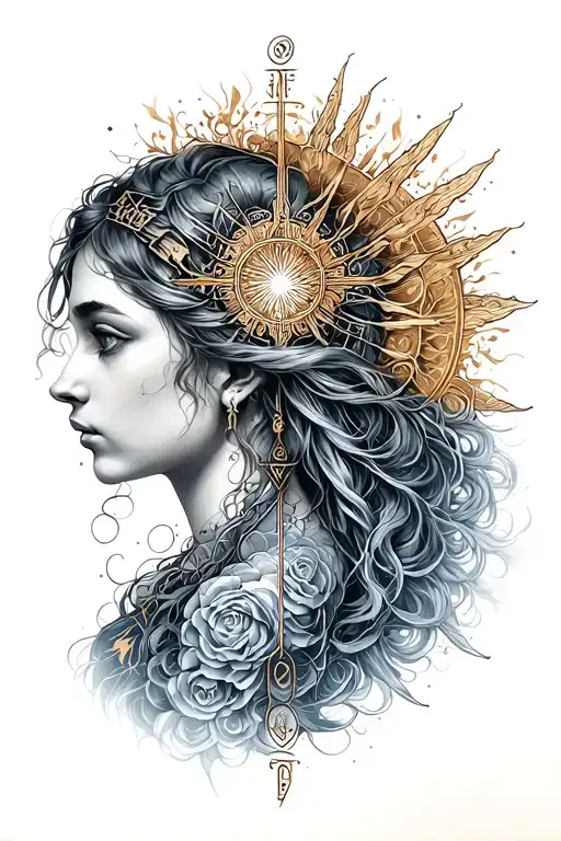 gemini zodiac sign tattoo design idea