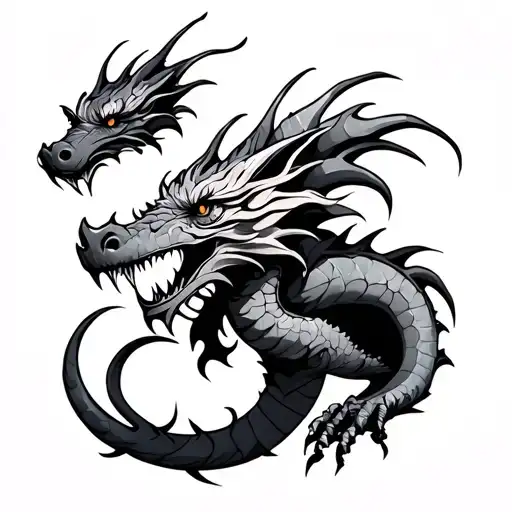 dragon tattoo , graffiti style tattoo design idea