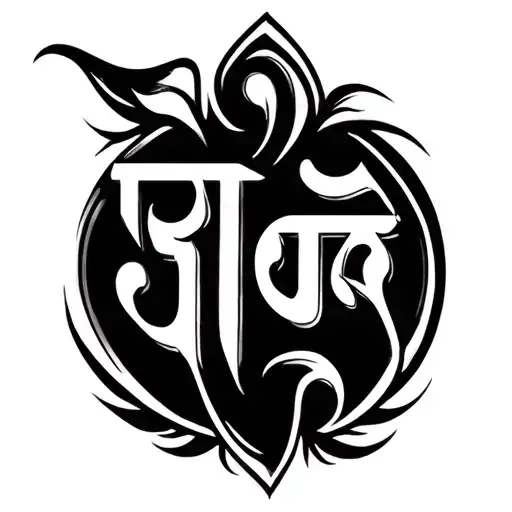 Generate a tattoo design featuring the exact Hindi phrase: "स्वीकार समर्पण" in elegant Devanagari script. The text shoul tattoo design idea