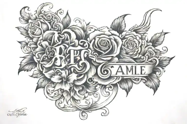 last name tattoo tattoo design idea