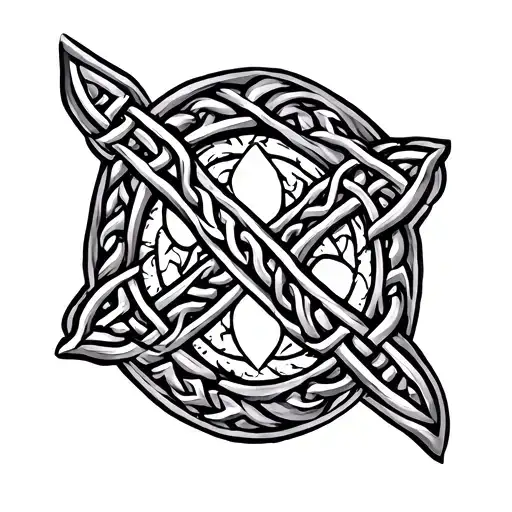 father an son scottish celtic symbol tattoo design idea