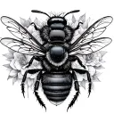 bee queen tattoo design idea