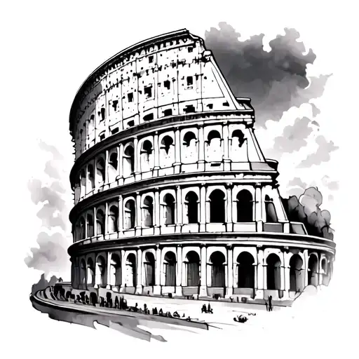 Colosseum tattoo design idea