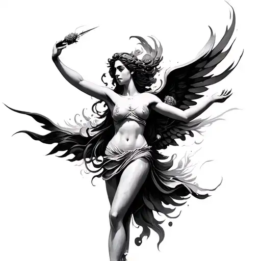 Nike Goddess tattoo design idea