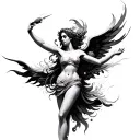 Nike Goddess tattoo design idea