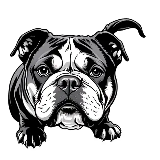 American Bully Time tattoo design idea