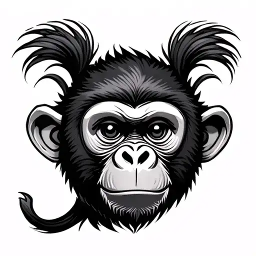 Chinese Monkey tattoo design idea