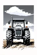 farmer tractor tattoo design idea