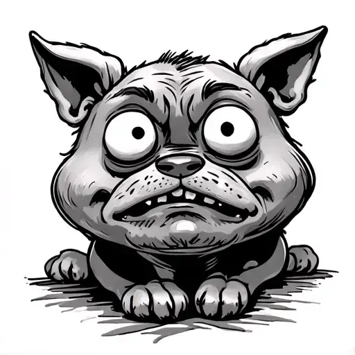 courage the cowardly dog tattoo design idea