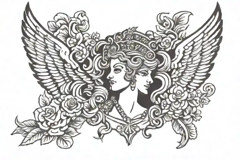 goddess Nike tattoo design idea