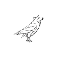 Wolf and Raven tattoo design idea