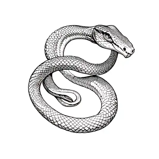 harry potter slytherin snake tattoo design idea