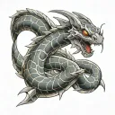 Rayquaza Japanese style tattoo tattoo design idea