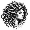 African American Medusa tattoo design idea