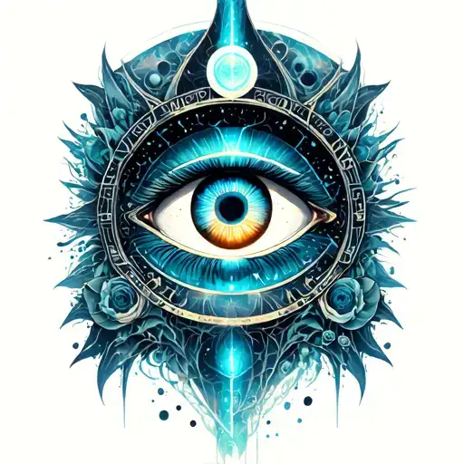 Tattoo concept: "Third Eye - Portal of Consciousness" Style: Futurism + Esoterica + Organics (without robotics) tattoo design idea