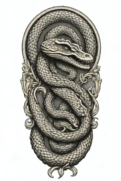 gadsden flag pistols in place of snake tattoo design idea