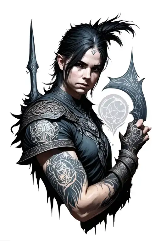 Witcher 3 signs wrap my arm tattoo design idea