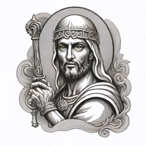 San Judas tattoo design idea