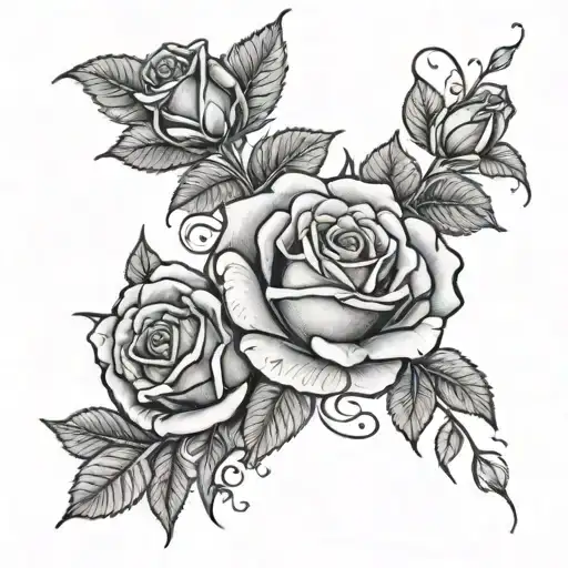 Rosario with roses   tattoo design idea
